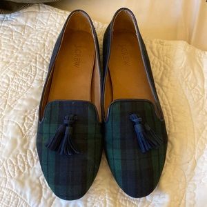 Plaid Loafers with Tassels